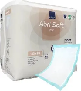 Abena Abri-Soft Basic Wegwerponderleggers – 90×60 cm, 30 st