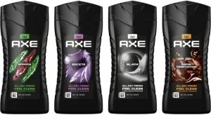 Axe 3-in-1 Douchegel – 4×250 ml assorti