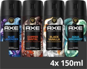 Axe Fine Fragrance Collection Bodyspray mix – 4 stuks
