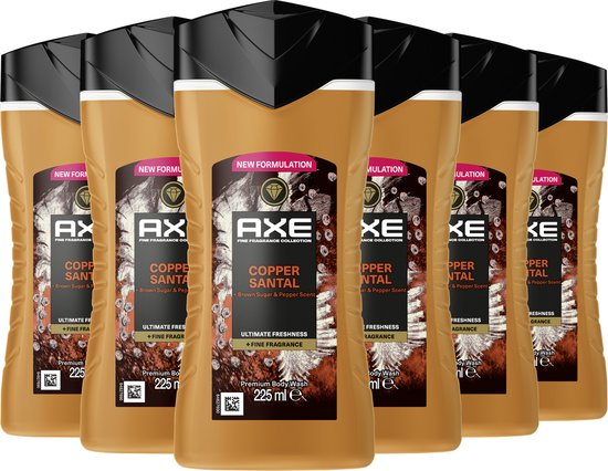 Axe Fine Fragrance Douchegel – Copper Santal 6×225 ml