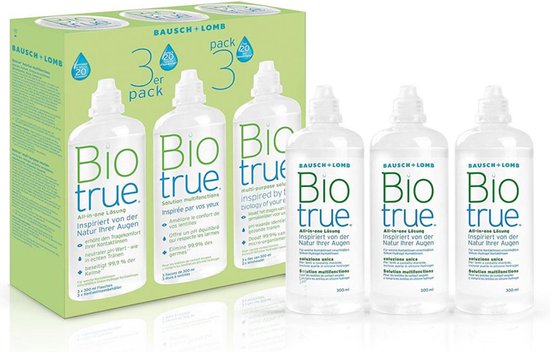 Biotrue Multifunctionele Lenzenvloeistof – 3 x 300 ml