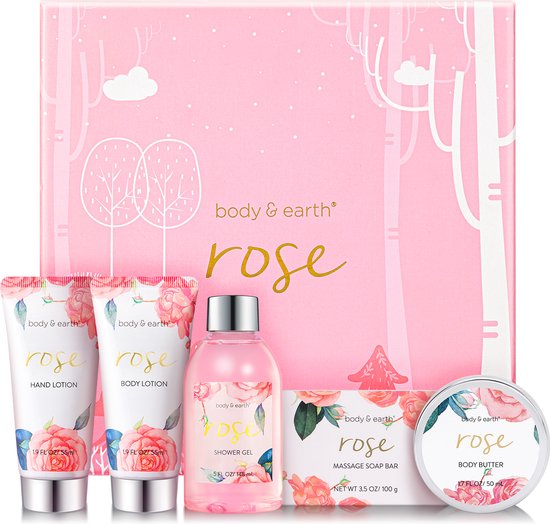 Body & Earth Rose Beauty Verwenpakket – Rozengeur