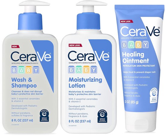 CeraVe Baby Badset – 237ml Was/Shampoo, 237ml Lotion, 85g