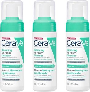 CeraVe Balancing Air Foam Reinigingsschuim – 3x 148 ml