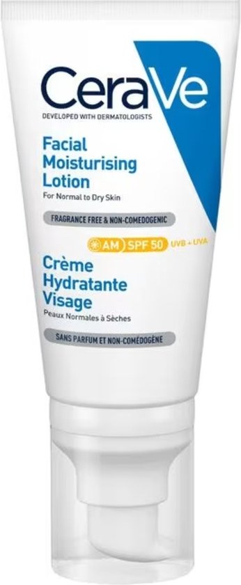 CeraVe Gezichtscrème SPF50 met 3 ceramiden – 52 ml