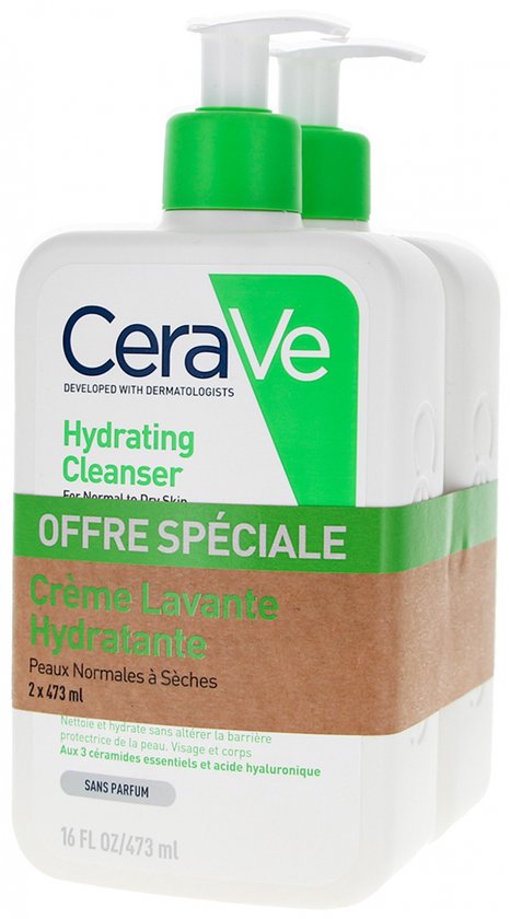CeraVe Hydraterende Crème Wash – 2 x 473 ml