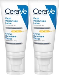 CeraVe Hydraterende Gezichtscrème SPF 50 – 2 x 52 ml