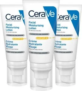 CeraVe Hydraterende Gezichtscrème SPF 50 – 3 x 52 ml