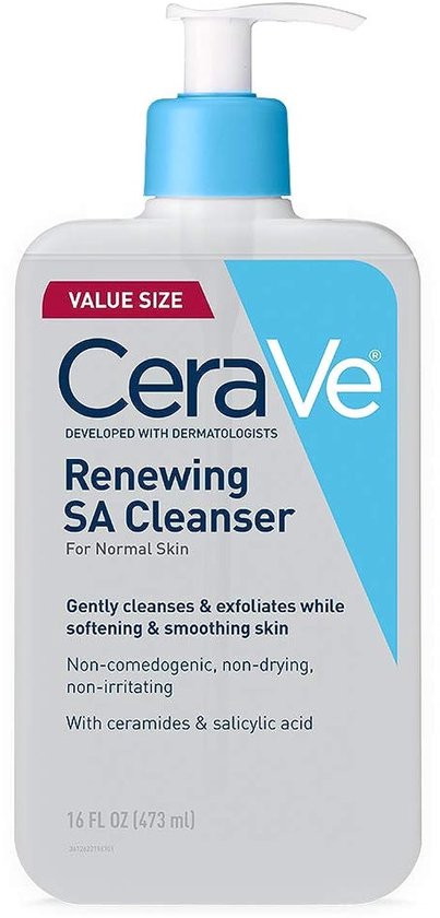 CeraVe Renewing SA Reiniger – Gezicht & Lichaam, 474 ml