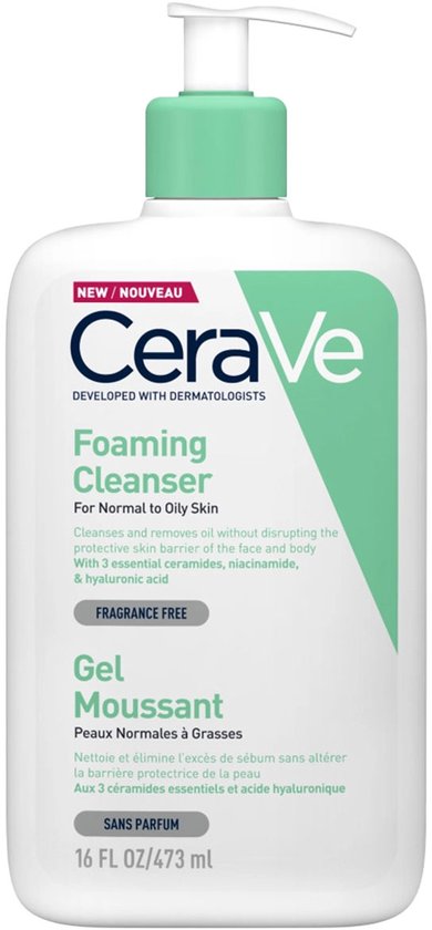 CeraVe Schuimende Reinigingsgel – normale/vette huid, 473 ml