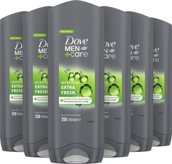 Dove Men+Care Extra Fresh 3-in-1 Douchegel – 6 x 250 ml