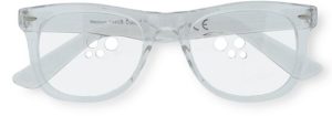 EyeDrop Oogdruppelbril – Transparant, 4 maten, gerecycled