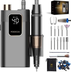 Foocca Elektrische Nagelfrees – Oplaadbaar, 12 bitjes