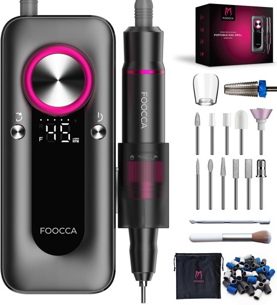 Foocca Elektrische Nagelfrees – Oplaadbaar 45.000 rpm