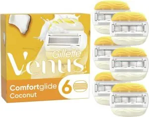 Gillette Venus Comfortglide Navulmesjes – Kokos, 6 stuks
