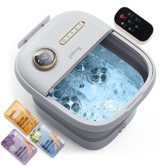 Goliving Automatisch Inklapbaar Voetbad met Massage – Wit