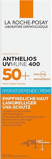 La Roche-Posay Anthelios Hydratisierende Creme UVMune 400 LSF 50+ für empfindliche Haut, 50 ml Crème | Voor gevoelige huid