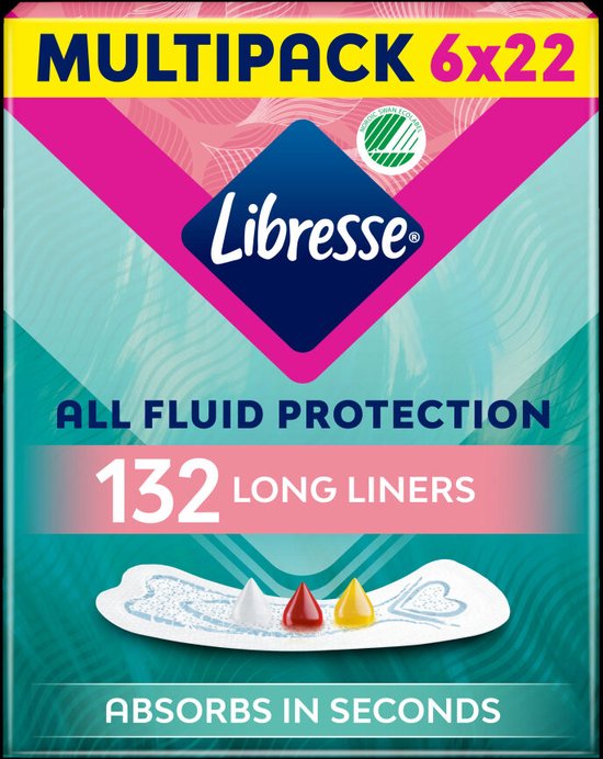 Libresse Inlegkruisjes Extra Protection Long – 6×22 stuks