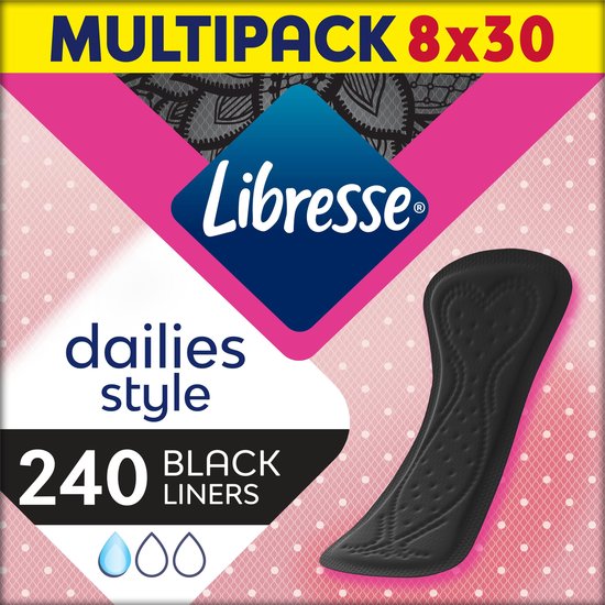 Libresse Inlegkruisjes Normaal – Zwart 240 stuks