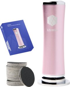 LifeWise Elektrische Voetvijl – 60 schuurpads – Roze