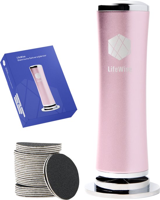 LifeWise Elektrische Voetvijl – 60 schuurpads – Roze