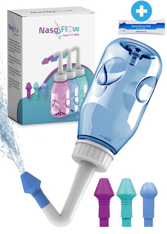 NasoFlow Neusdouche (Neti Pot) – 30 zakjes neusspoelzout