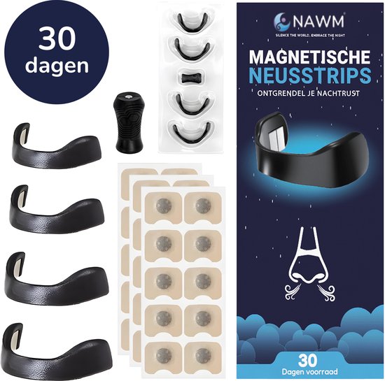 Nawm Magnetische Neusstrips tegen Snurken – 30 paar