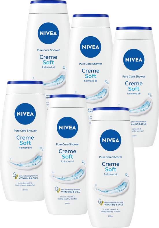 Nivea Crème Soft Hydraterende Douchecrème – 6 x 250 ml