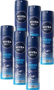 Nivea Men Fresh Active Aluminiumvrij Deo – 6×150 ml