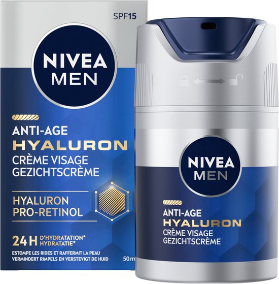 Nivea Men Hydraterende Dagcrème Hyaluron SPF 15 – 50 ml