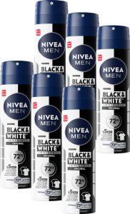 Nivea Men Invisible Black & White Antitranspirant 6×150 ml