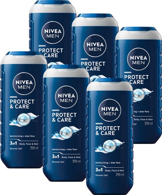Nivea Men Protect & Care Douchegel 3-in-1 – 6 x 250 ml