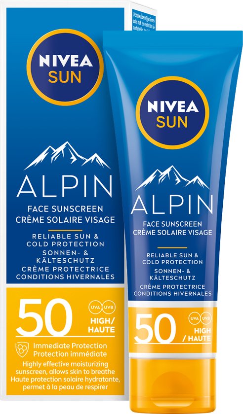 Nivea Sun Gezicht Alpin Zonnecrème SPF 50+ – 50 ml