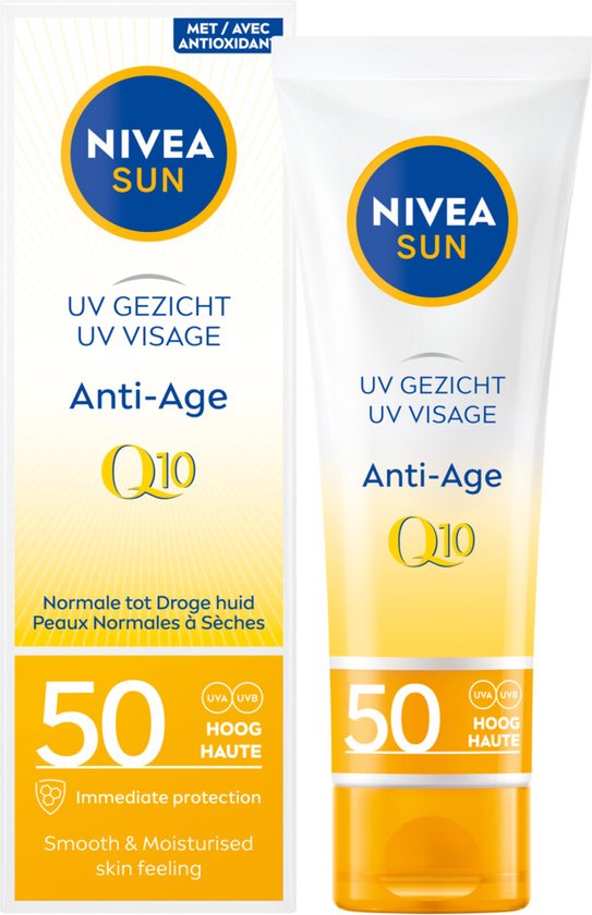 Nivea Sun Q10 Gezichtszonnecrème SPF 50 – 50 ml