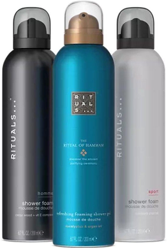 Rituals Homme Douchefoam Set – Hammam & Sport, 3x200ml