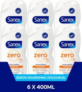 Sanex Zero% Douchegel Droge Huid – 6 x 400 ml