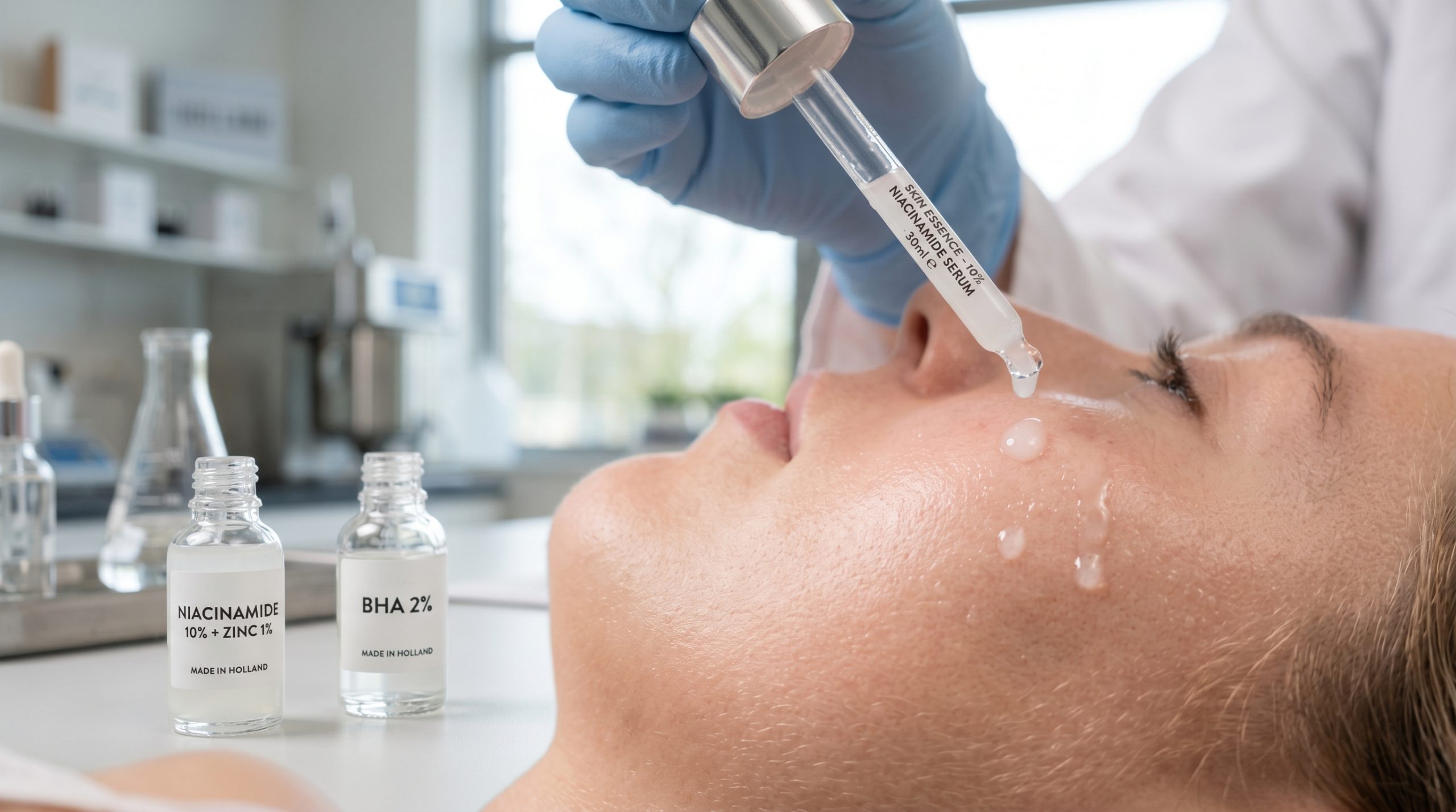 Niacinamide serum met vitamine B3 in moderne verpakking