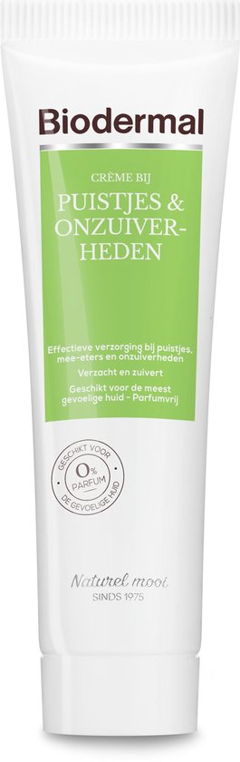 Biodermal Dagcrème tegen puistjes – 30 ml