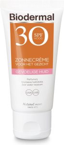 Biodermal Gezichtszonnecrème Gevoelige Huid SPF30 – 50 ml