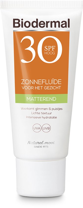 Biodermal Matterende Zonnefluïde SPF 30 – 40 ml
