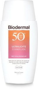 Biodermal Ultralichte Zonnefluide – SPF50+ Hyaluronzuur