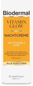 Biodermal Vitamin Glow Nachtcrème C & Zink – 50 ml