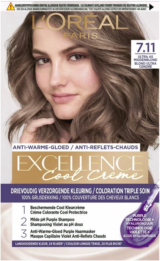 L’Oréal Paris Excellence Cool Crème – 7.11 Middenblond As