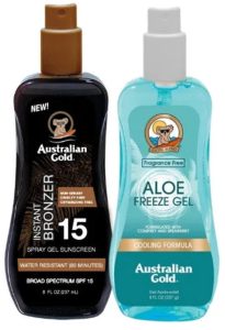 Australian Gold Bronzer SPF 15 + Aloë Freeze Aftersungel