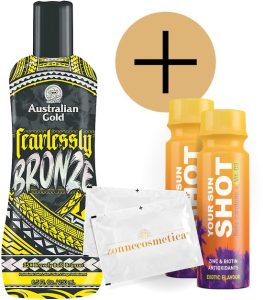 Australian Gold Fearlessly Bronze - 2x Sunshots & 2 Doekjes