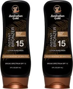 Australian Gold SPF 15 Lotion met Bronzer – 2 x 237 ml