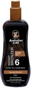 Australian Gold SPF 6 Spray Gel met bronzer – 237 ml