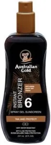 Australian Gold SPF 6 Spray Gel met bronzer – 237 ml