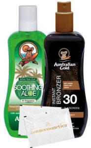 Australian Gold SPF30 Spraygel Bronzer – Aloë & 2 doekjes