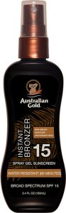 Australian Gold Spraygel met Bronzer SPF 15 – 100 ml